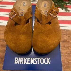 Birkenstock Mink Suede Boston Clogs sz 41 regular/wide 💕